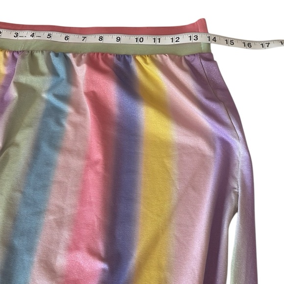 Onia Skirt Set Leah Shimmer Rainbow stripe , a hint of metallic, size M - Picture 9 of 12